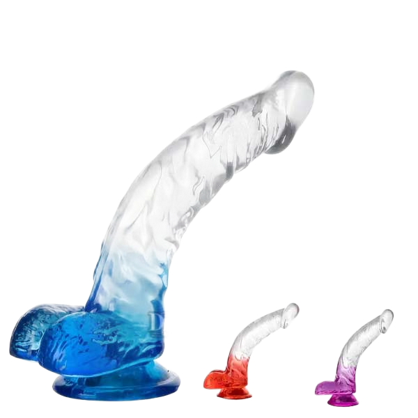 Dương vật giả Silicon nhiều màu có buồi mềm uốn cong tiện lợi 