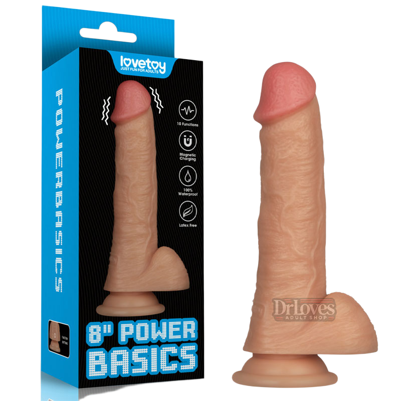 Dương vật giả Lovetoy 8 inch 10 chế độ rung chống nước mạnh 