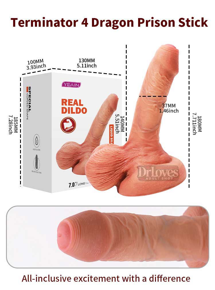 Dương Vật Giả Gắn Tường Yeain Real 7 Inch Silicon Đàn Hồi Cao