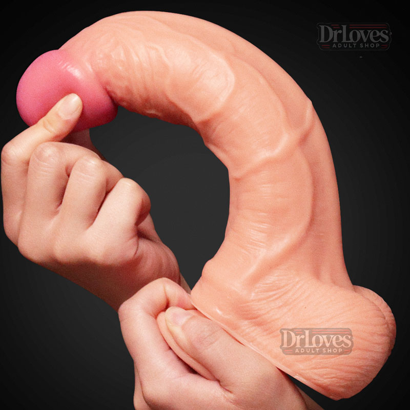 Dương Vật Giả Gắn Tường Lovetoy 10 Inch Silicon Bạch Kim Mềm Mại