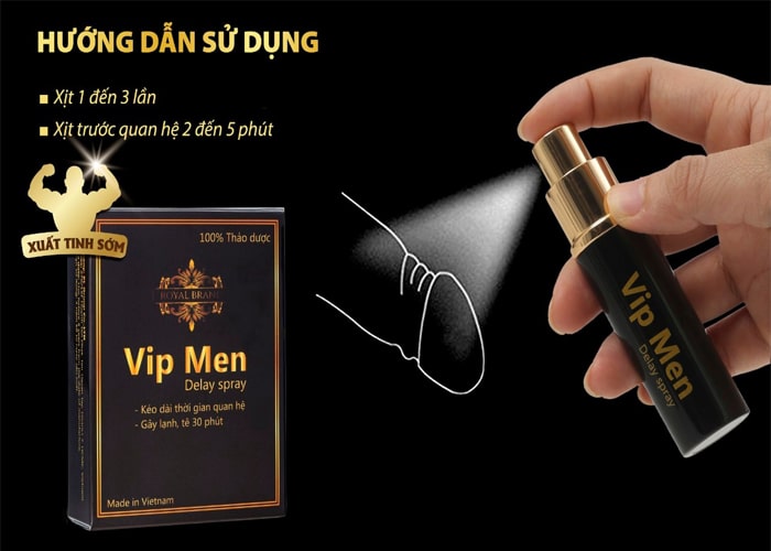 Chai xịt Vip Men kéo dài thời gian chính hãng Việt Nam chống xuất tinh sớm