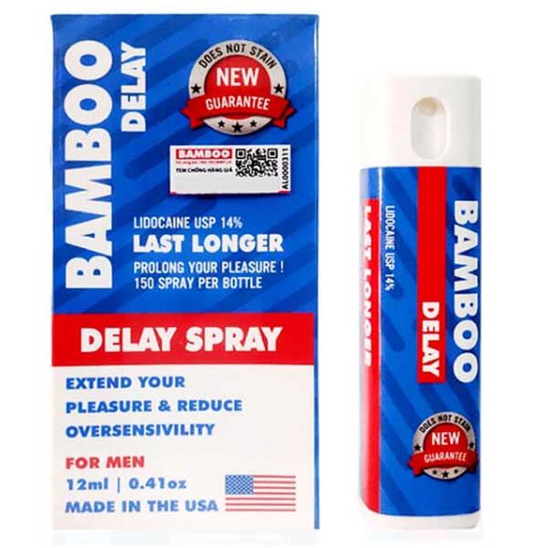 Xịt chống xuất tinh sớm Bamboo Delay Spray USA 12ml kéo dài 
