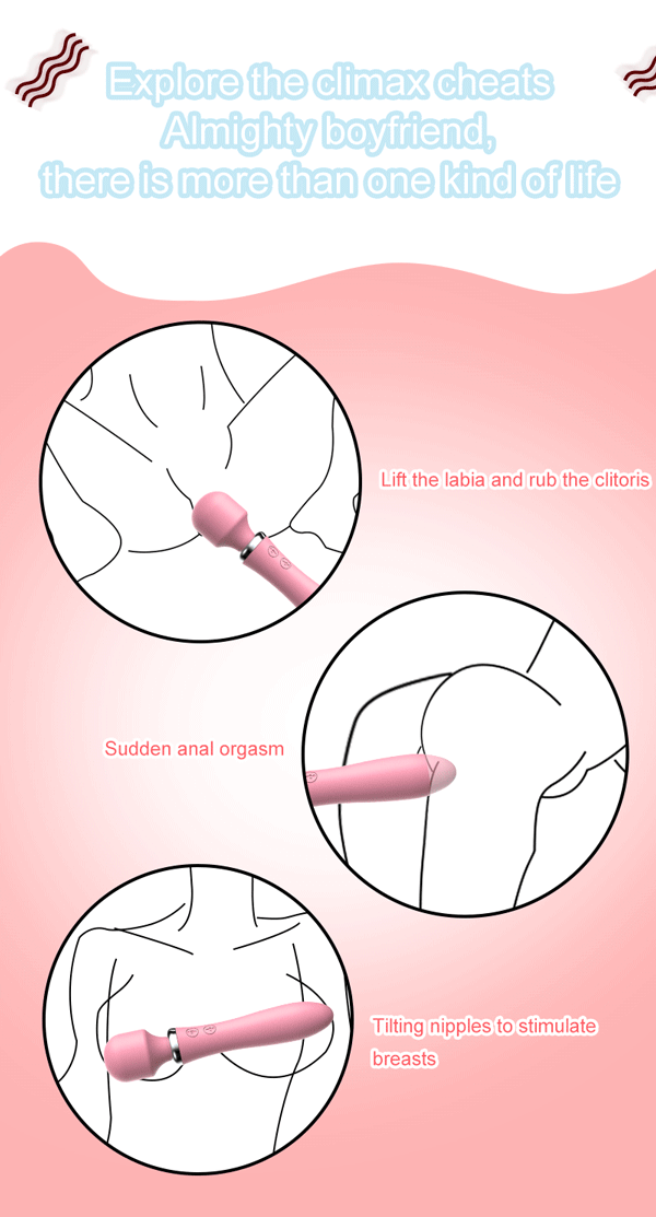 Chày Rung LILO 2 Đầu 10 Chế Độ, Massage Mạnh Mẽ, Sạc Pin