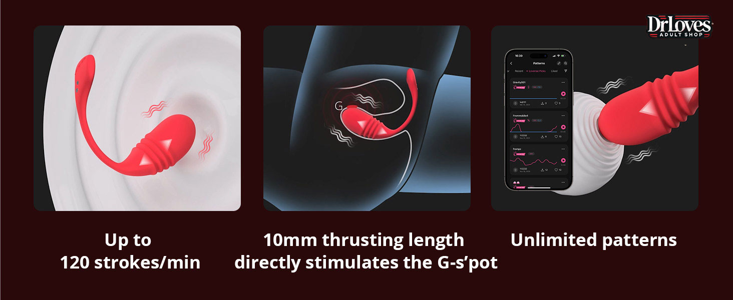 Trứng Rung Lovense Vulse điều khiển app đa chế độ rung thụt