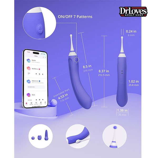 Máy Rung Hyphy 2 Đầu Lovense App Điều Khiển Từ Xa Cực Sướng