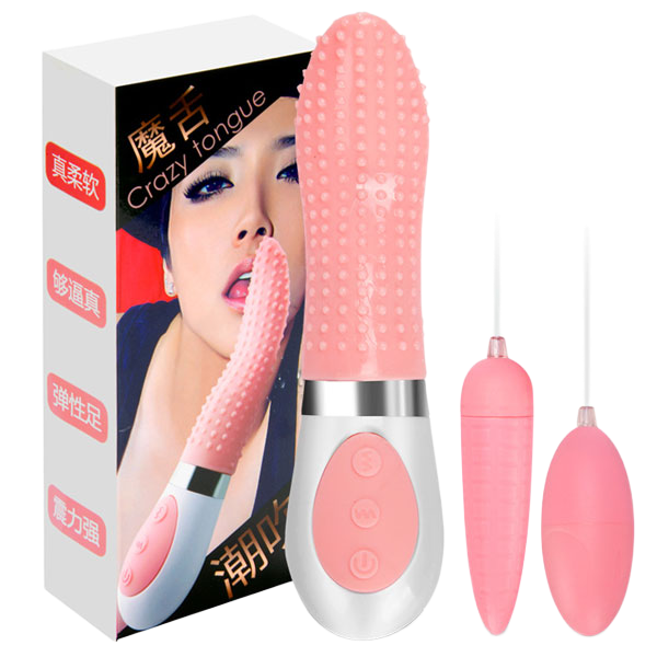 Lưỡi Liêm Âm Đạo Crazy Tongue Cao Cấp Kèm Trứng Rung 2 Đầu