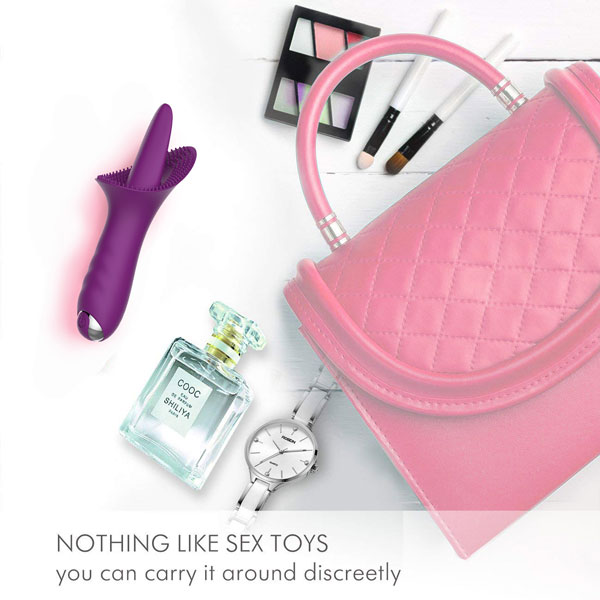 Vibrating Tongue Massager Soft Spikes 10 Modes G Spot