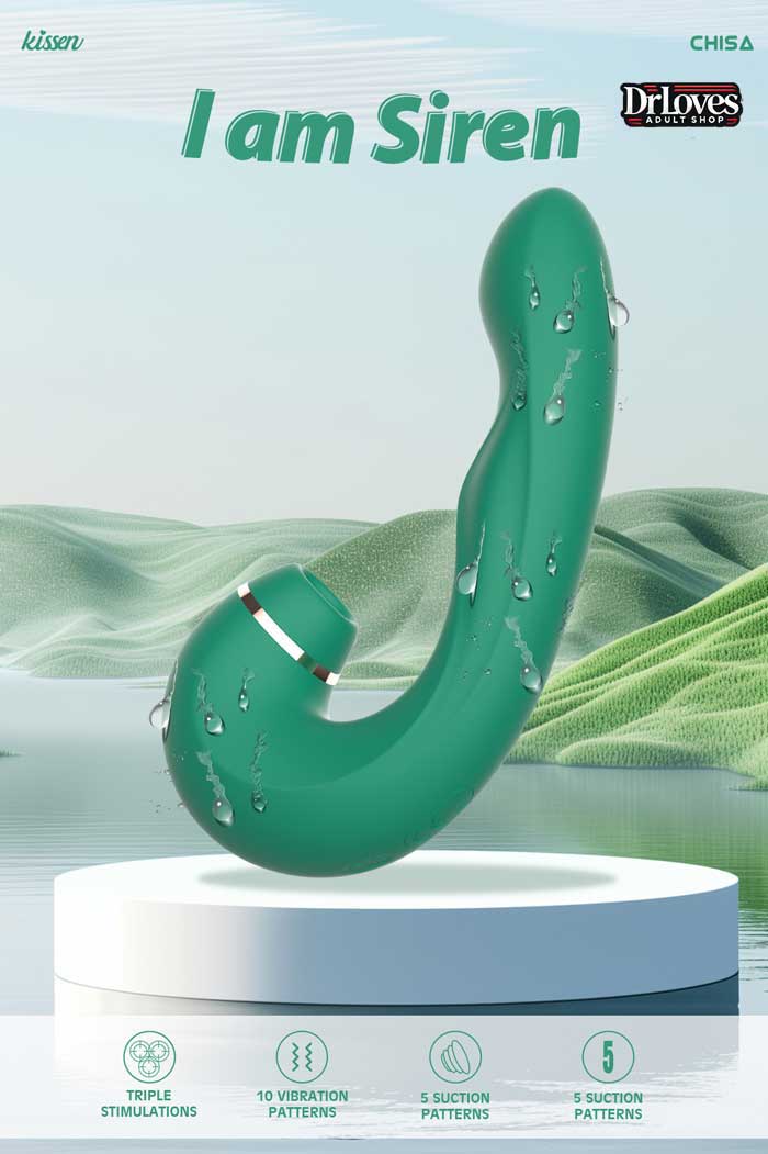 Máy Rung Kissen Siren 3in1 Rung Thụt Hút 10 Chế Độ Cao Cấp