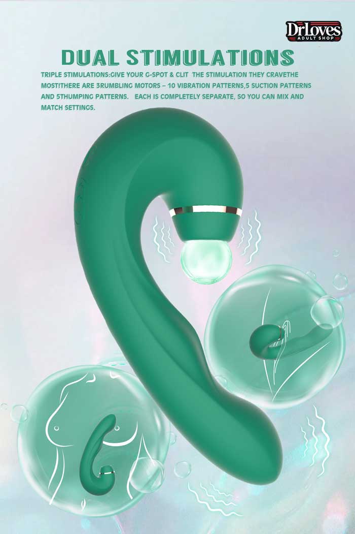 Máy Rung Kissen Siren 3in1 Rung Thụt Hút 10 Chế Độ Cao Cấp