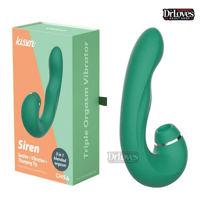 Máy rung Kissen Siren 3in1 rung thụt hút 10 chế độ kích thích điểm G 