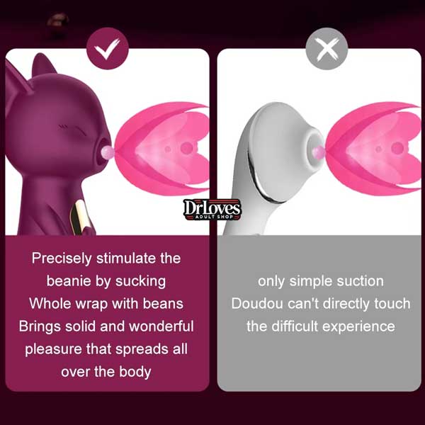 Máy Rung Âm Đạo Con Chồn Rung Hút Tỏa Nhiệt Siêu Mạnh