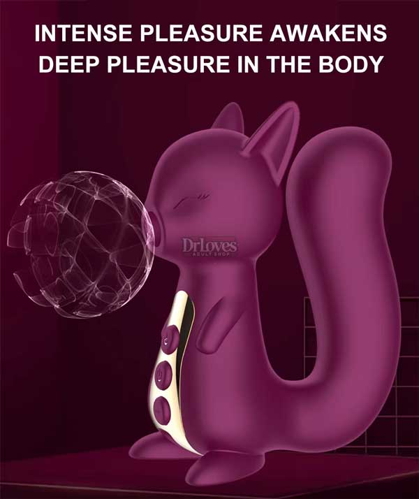 Máy Rung Âm Đạo Con Chồn Rung Hút Tỏa Nhiệt Siêu Mạnh