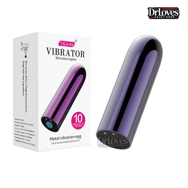 Đạn rung Yeain mini kim loại 10 chế độ chống nước, kích thích 