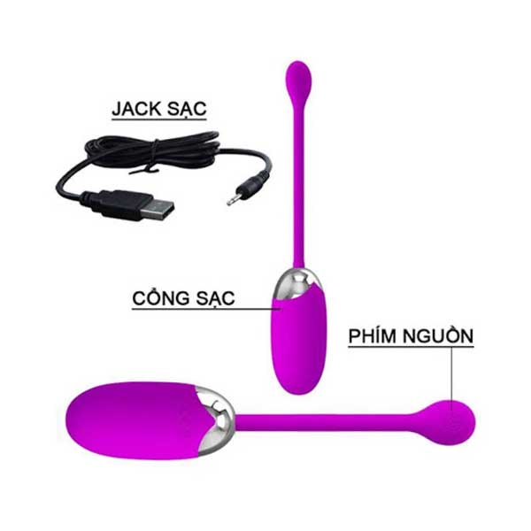 Trứng Rung Pretty Love Brook 12 Chế Độ Rung Sạc Pin Tận Hưởng