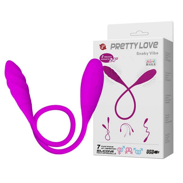 Trứng Rung Pretty Love Snaky Vibe 2 Đầu, 7 Chế Độ Rung Sạc Pin
