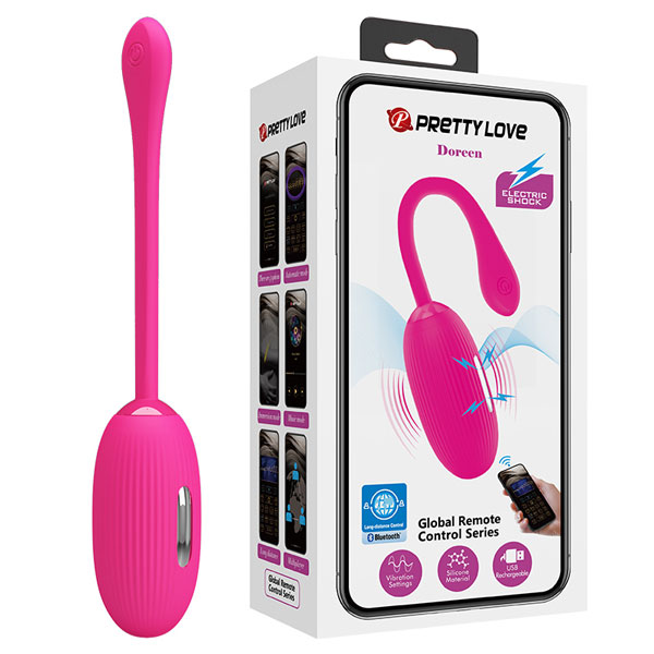 Trứng rung PrettyLove Doreen điều khiển app 12 chế độ rung xung điện êm ái
