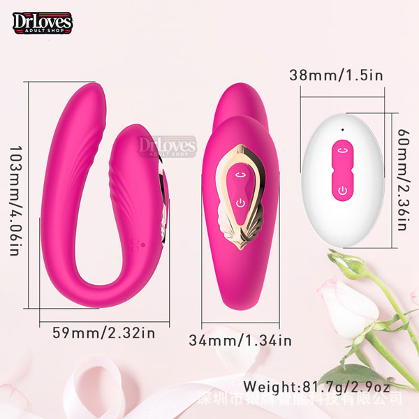 Trứng rung chữ U 10 chế độ remote chống nước kích thích ham muốn