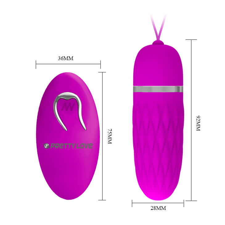 Trứng rung PrettyLove Dawn 12 chế độ remote điều khiển từ xa chống nước