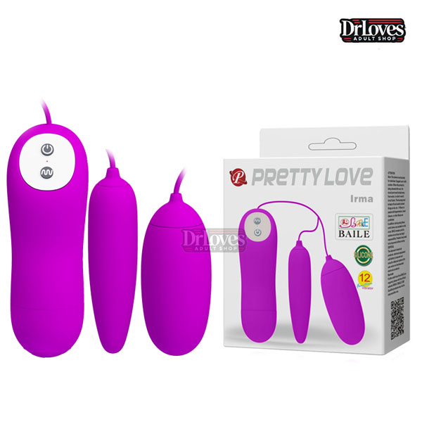 Trứng Rung PrettyLove Irma 2 Đầu 12 Chế Độ Rung Siêu Mạnh