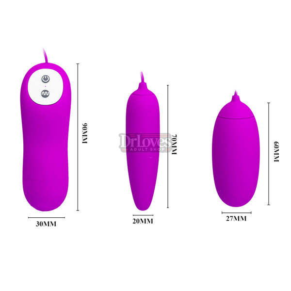 Trứng rung PrettyLove Irma 2 đầu 12 chế độ rung chống nước
