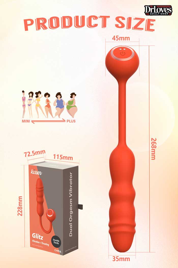 Trứng rung Kissen Glitz 10 chế độ rung sạc pin chống nước hiệu quả