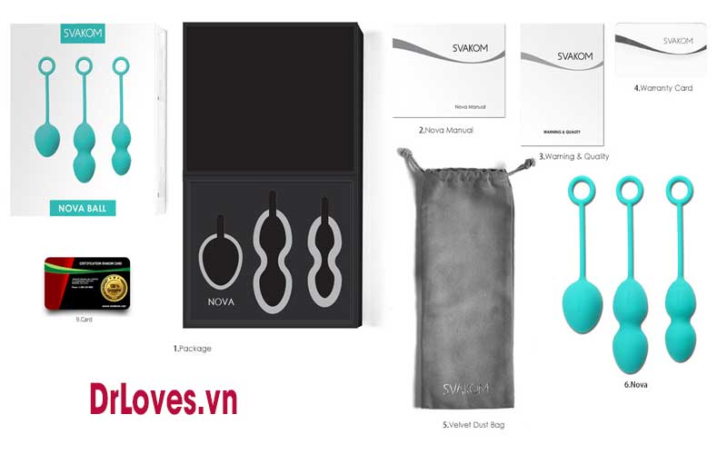 Bóng tập se khít âm đạo Svakom Nova chống nước nhỏ gọn an toàn