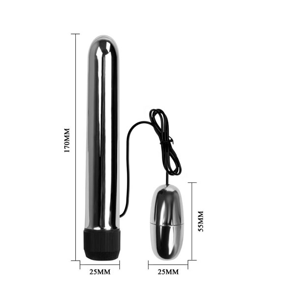 Bộ thanh rung điểm G kèm trứng rung inox Baile kích thích mạnh