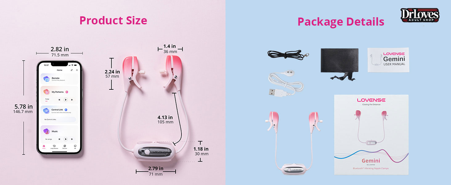 Máy rung Lovense Gemini cao cấp kết nối app điều khiển