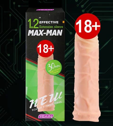 Bao Cao Su Yeain Maxman Xanh Tăng 3cm Siêu Mỏng Mềm Mại