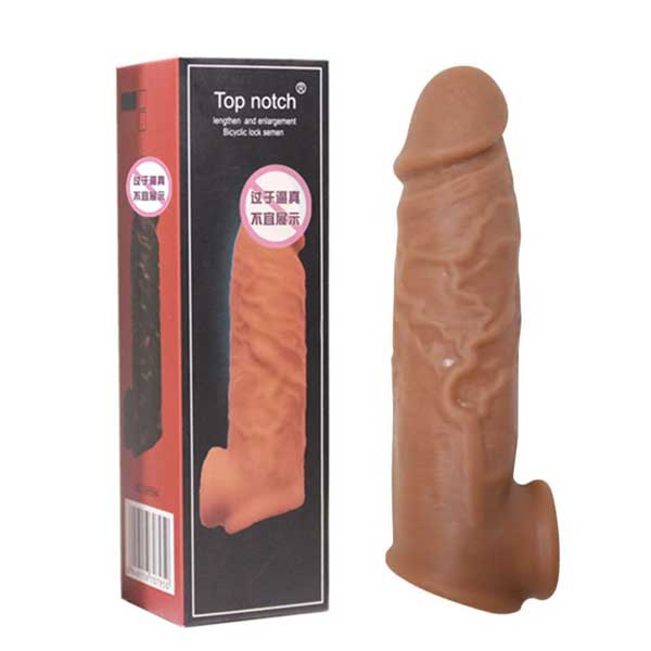 Bao cao su đôn dên Top Notch gân nổi chống xuất tinh sớm ôm sát có quai 