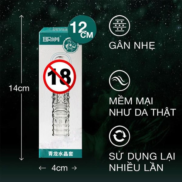 Bao cao su đôn dên AiChao gân gai mềm mại tăng khoái cảm