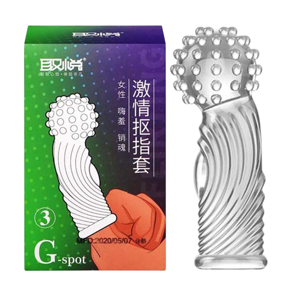 Bao cao su ngón tay AiChao gai mềm massage điểm G cực khoái cảm 
