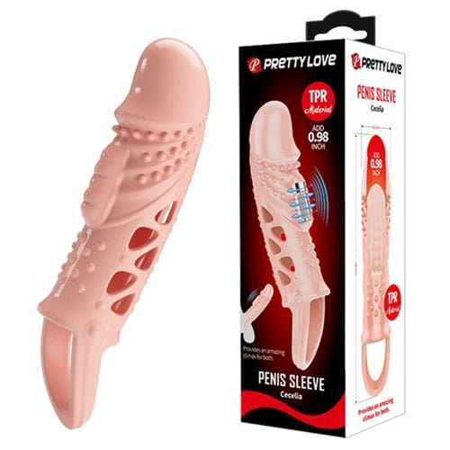 Bao cao su đôn dên PrettyLove Cecelia rung gai nổi có quai ôm sát 