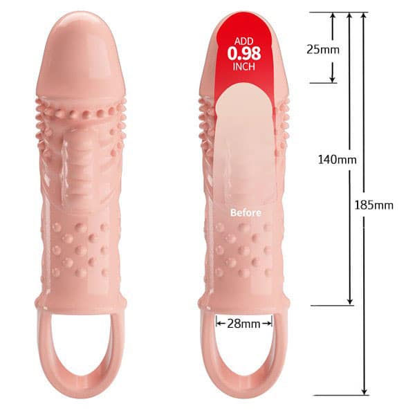 Bao Cao Su Đôn Dên PrettyLove Cecelia Rung Gai Nổi Có Quai