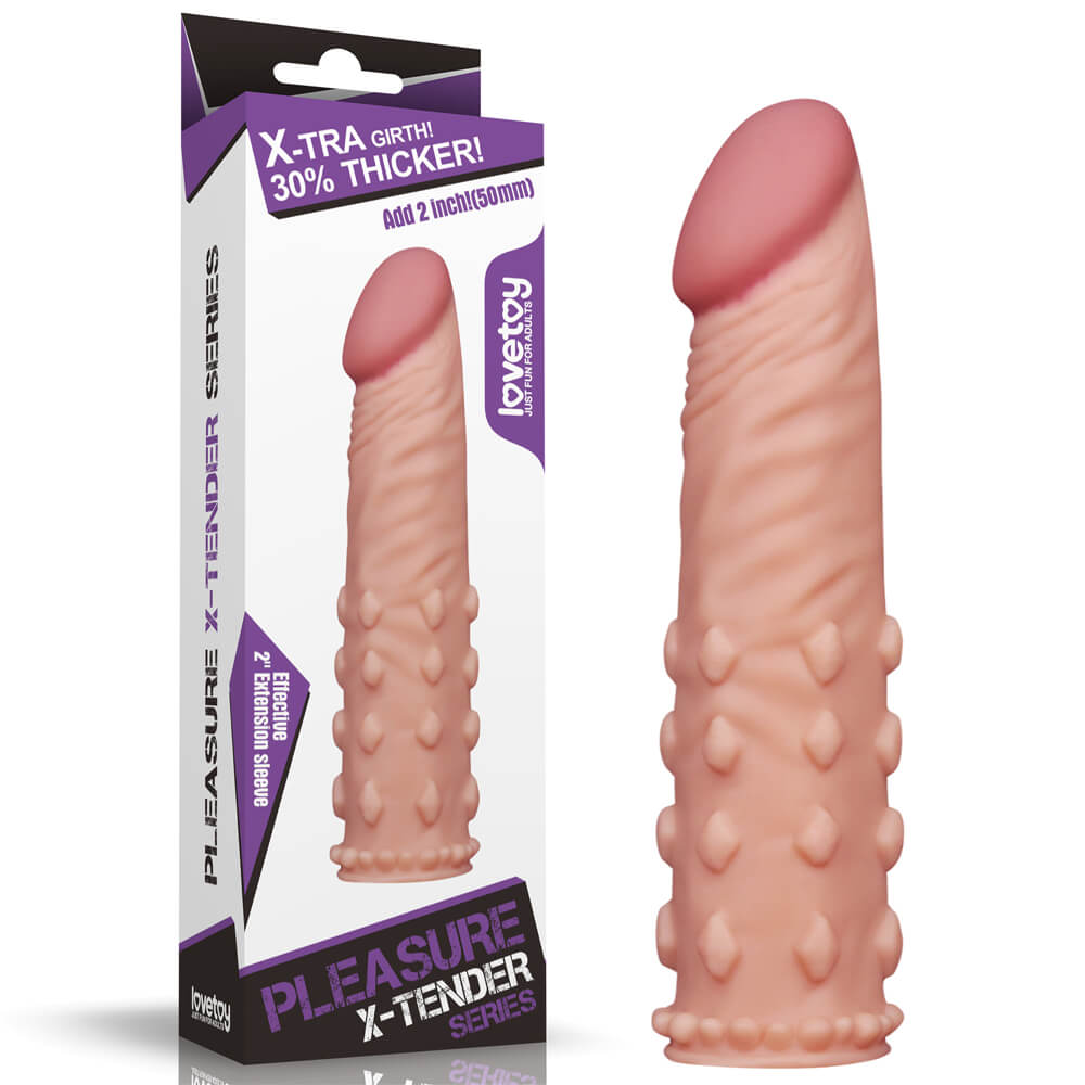 Bao cao su đôn dên Lovetoy tăng 5cm có gai silicon mềm dẻo co giãn tốt 