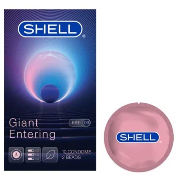 Bao cao su Shell Giant gai bi 2 tăng 3cm hương thơm dịu