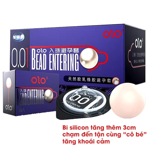 Bao cao su OLO Bead Entering siêu mỏng bi lớn 3cm kích thích