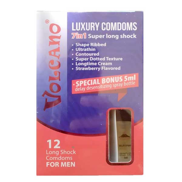 Bao cao su Volcano 7in1 gai gân mềm mỏng kéo dài quan hệ hiệu quả 