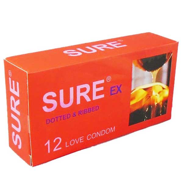 Bao cao su Sure đỏ bạc hà kéo dài thời gian quan hệ mát lạnh 