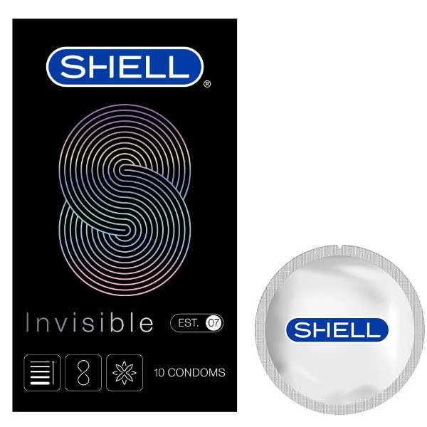 Bao cao su Shell Invisible siêu mỏng chống tuột, gel bôi trơn