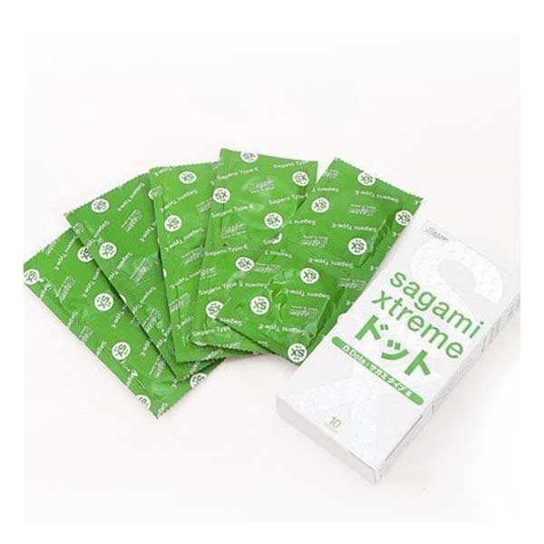 Bao cao su Sagami Xtreme xanh siêu mỏng không mùi an toàn tiện lợi