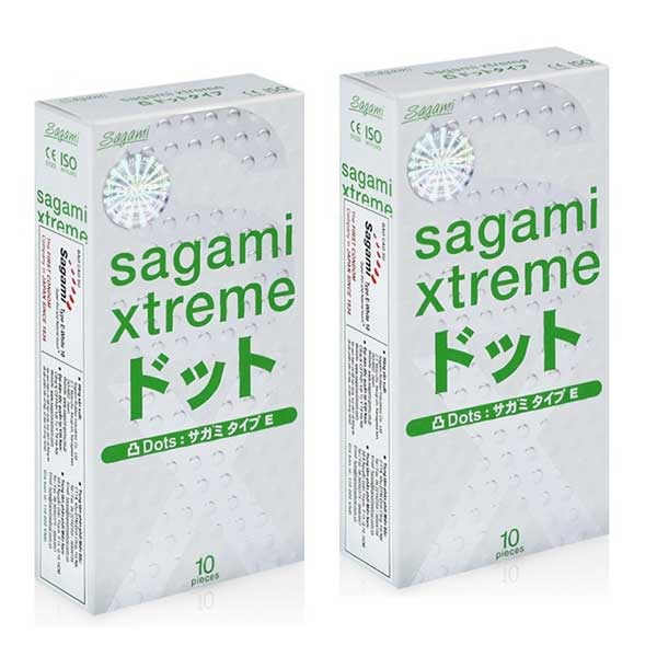 Bao cao su Sagami Xtreme xanh siêu mỏng không mùi an toàn tiện lợi