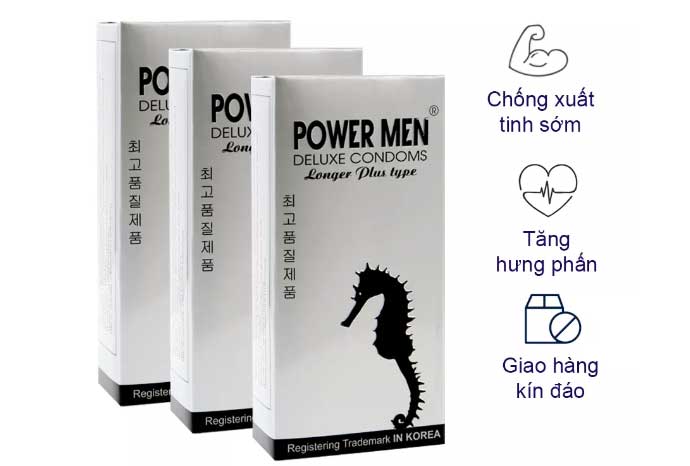 Powermen Longer Plus Ribbed Delay Condoms