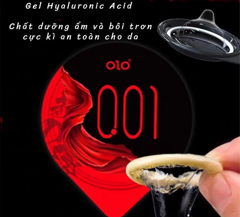 Bao cao su OLO Thin 001 gai nổi siêu mỏng tăng khoái cảm nhẹ nhàng