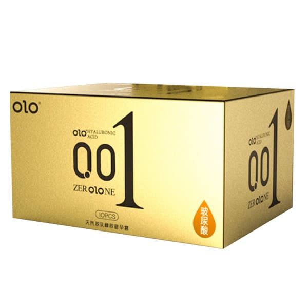 Bao cao su OLO New Three 0.01 Jelly Gold gân nổi mềm mại 