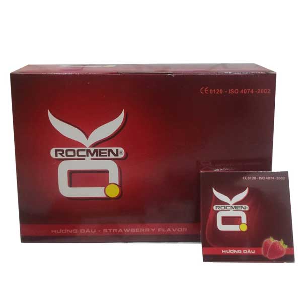 Bao cao su OK Rocmen hương dâu 52mm ôm sát tăng khoái cảm