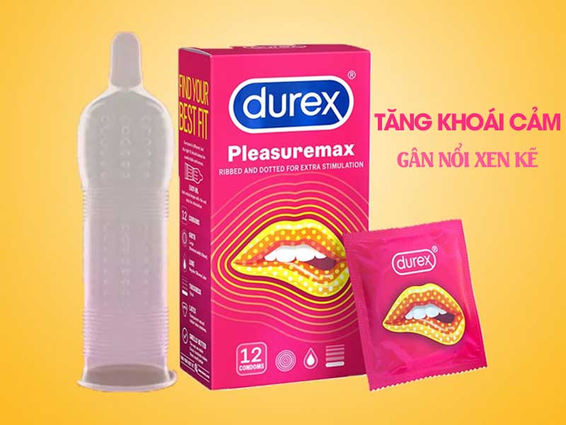 Durex Pleasuremax 56mm Ribbed Textured Condom