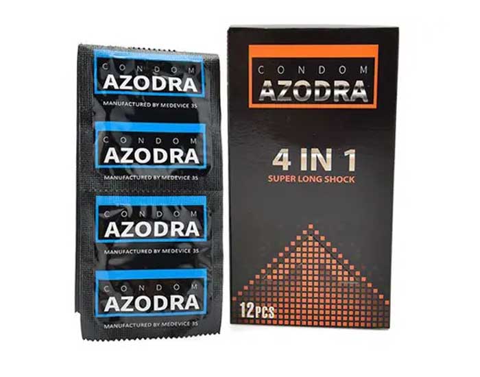 Bao cao su AZODRA 4in1 gai gân kéo dài thời gian quan hệ