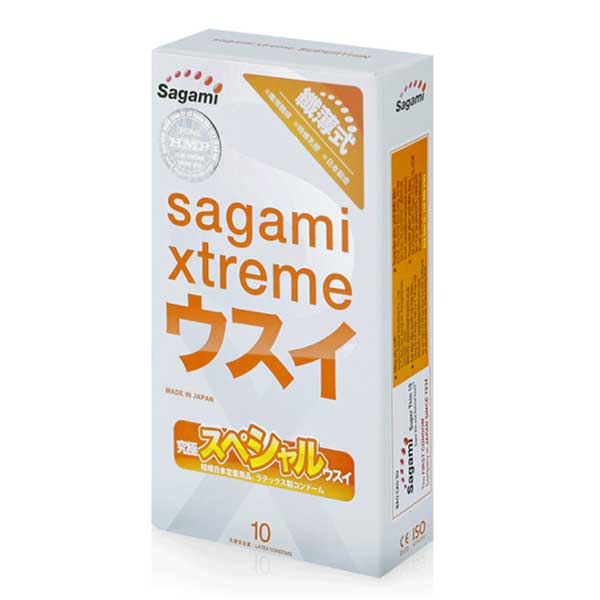 Bao cao su Sagami Xtreme siêu mỏng co giãn độ dày 0.03mm Nhật Bản 