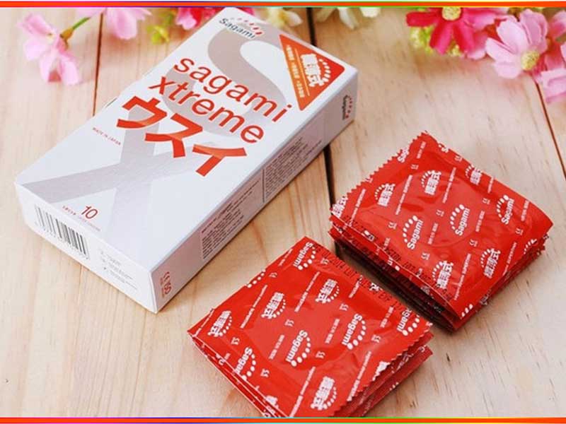 Bao cao su Sagami Xtreme siêu mỏng co giãn an toàn - Hương thơm dễ chịu